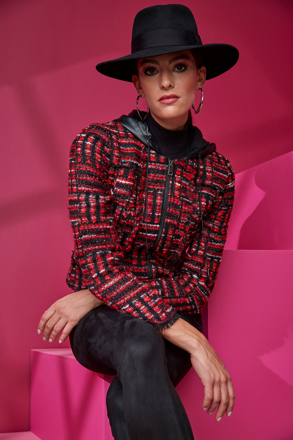 Elie tahari top tweed dress