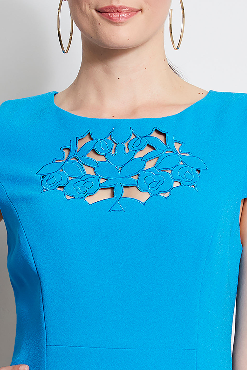 Cut Out Embroidered Dress Elie Tahari Cut Out Embroidered Dress Elie Tahari
