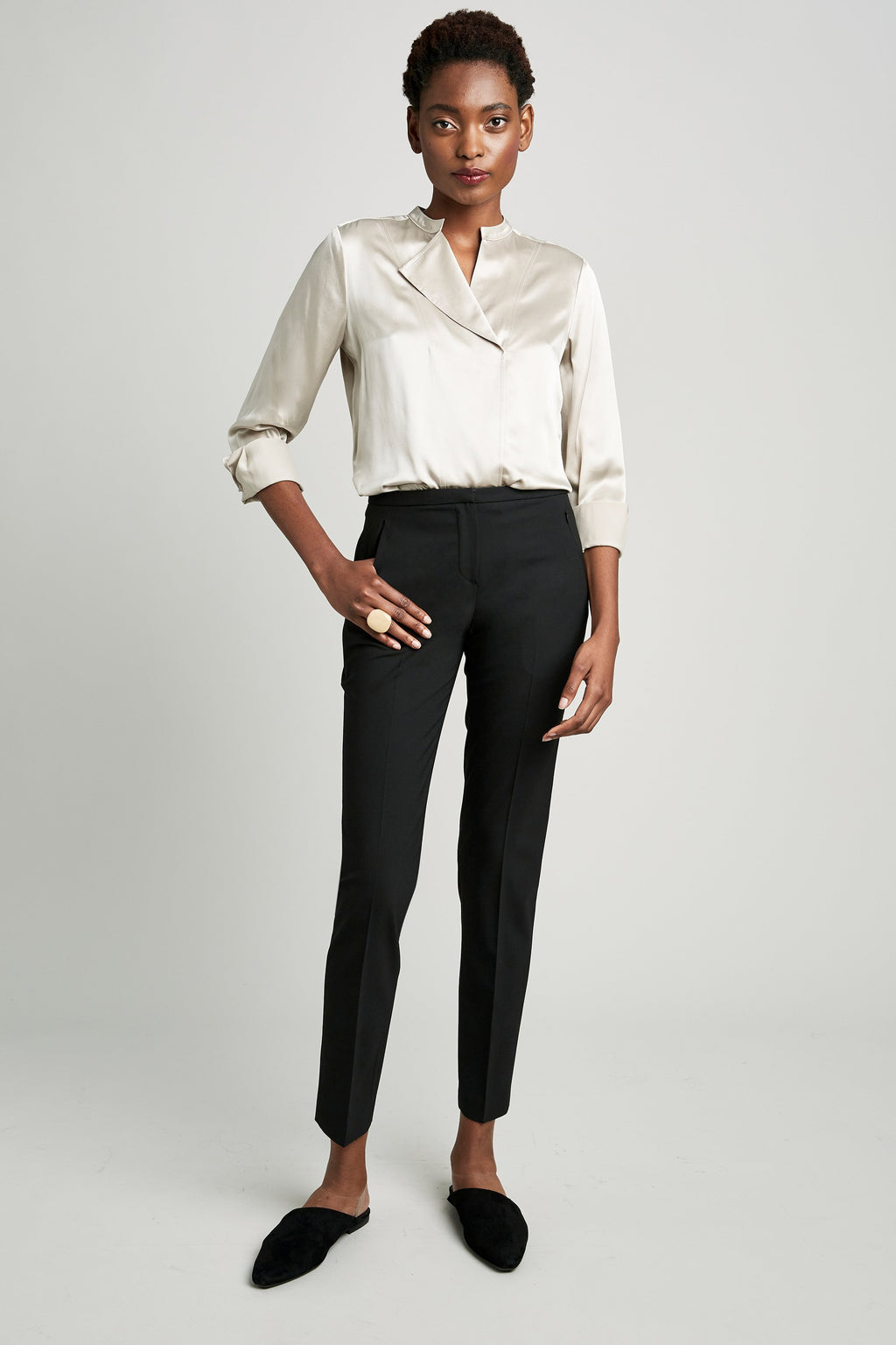 Tahari alyssa slim leg pants 2025