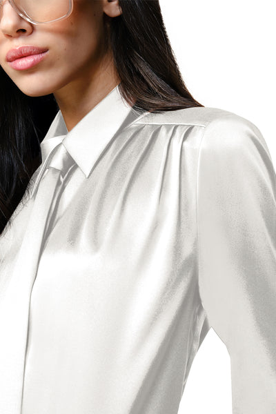 Silk Tie Button Down Image 3