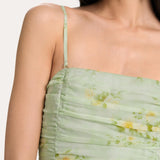Sierra Ruched Silk Chiffon Dress