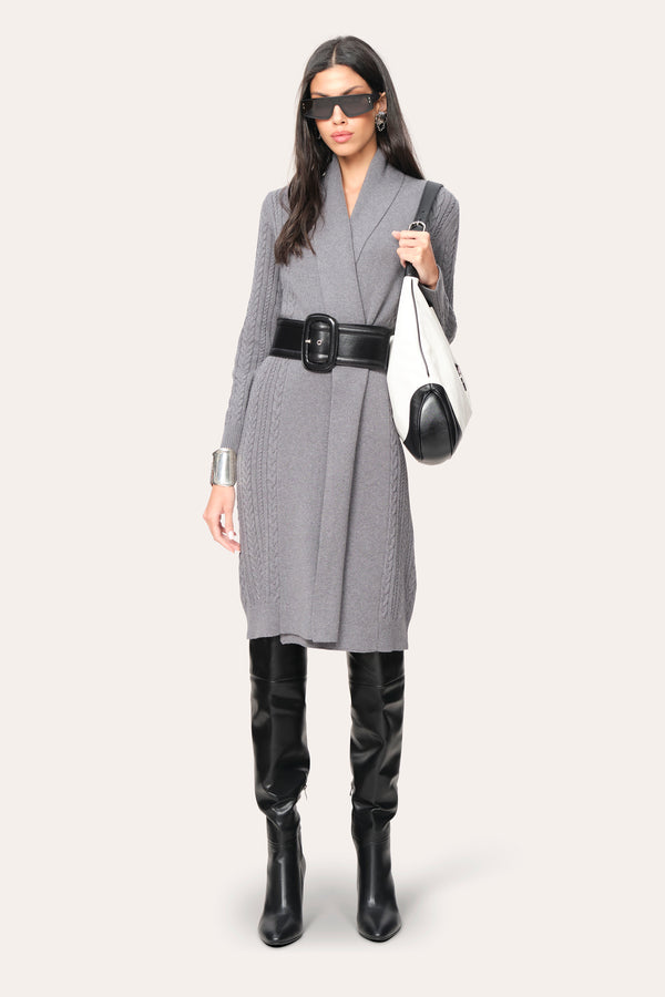 Draped Wool Cardigan