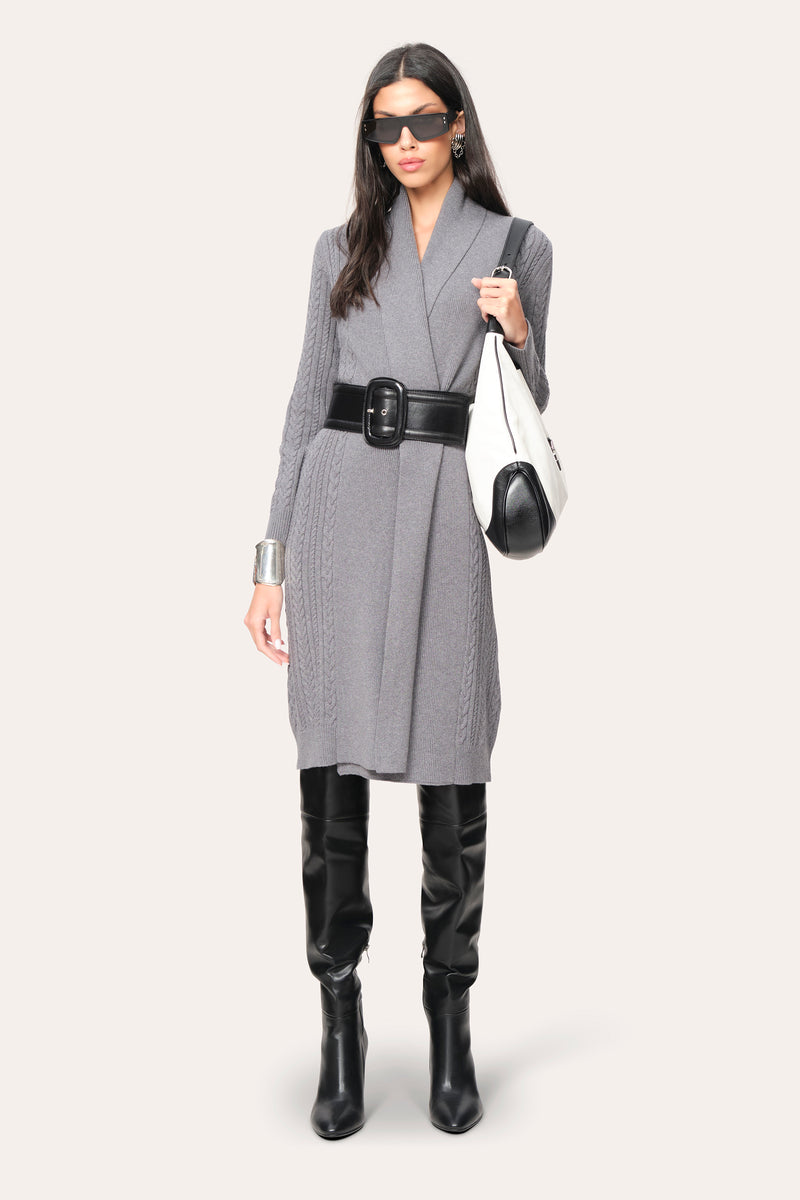 Draped Wool Cardigan