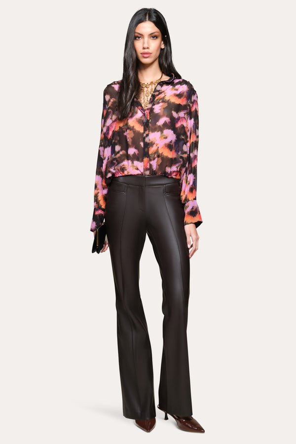 Brushstroke Silk Blouse