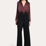 Violette Silk Satin Blouse