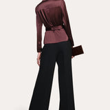 Violette Silk Satin Blouse