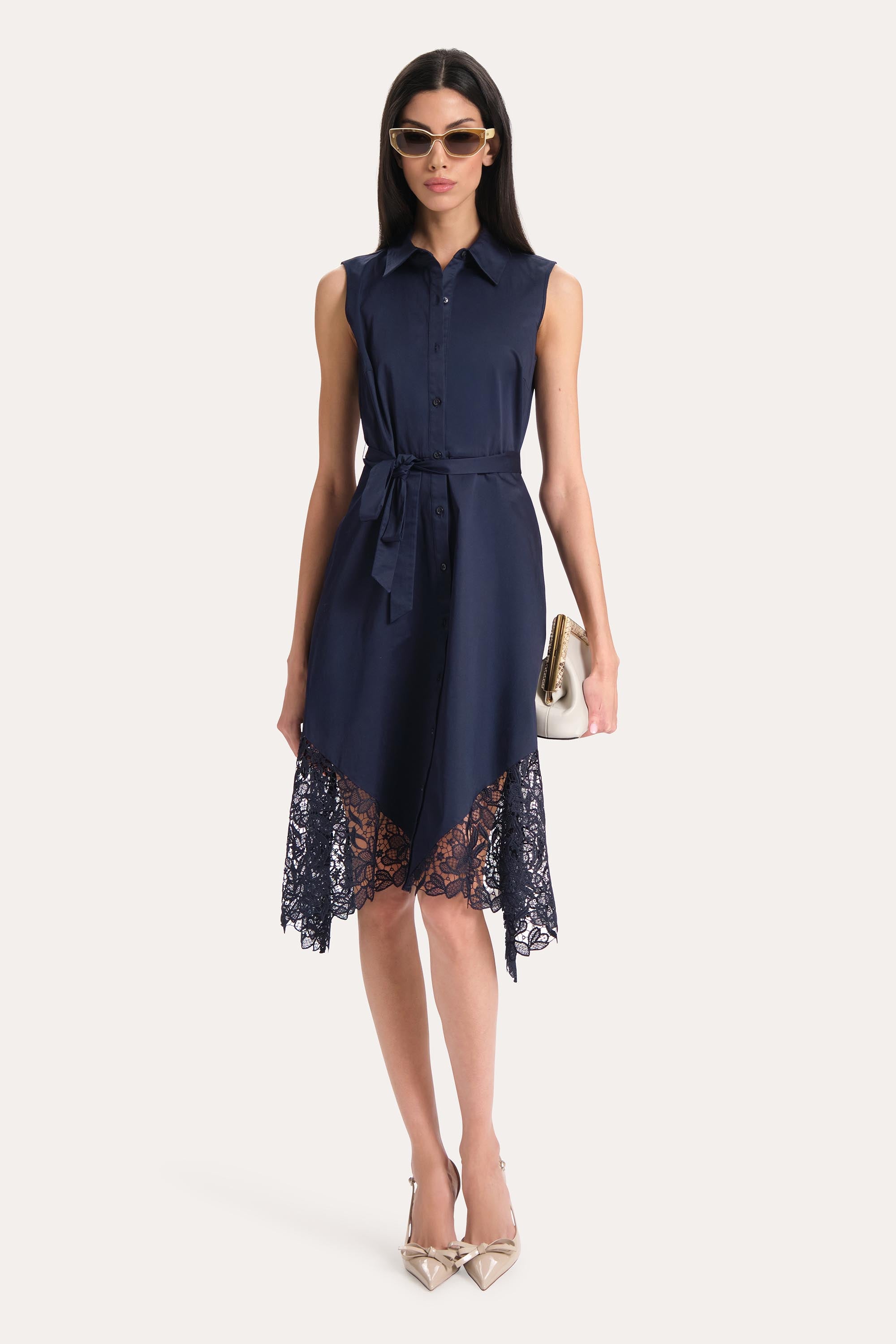 Cotton Lace Hem Dress