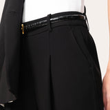 Pleated Crepe Pant