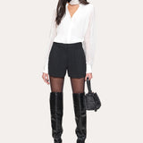 Chiffon Button Down Shirt