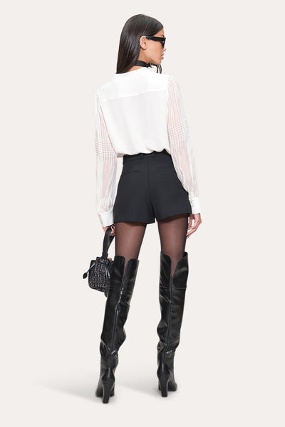 Chiffon Button Down Shirt Image 4