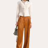 Kaia Satin Wide Leg Pant