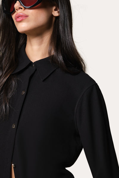 Japanese Crepe Button Down Image 4