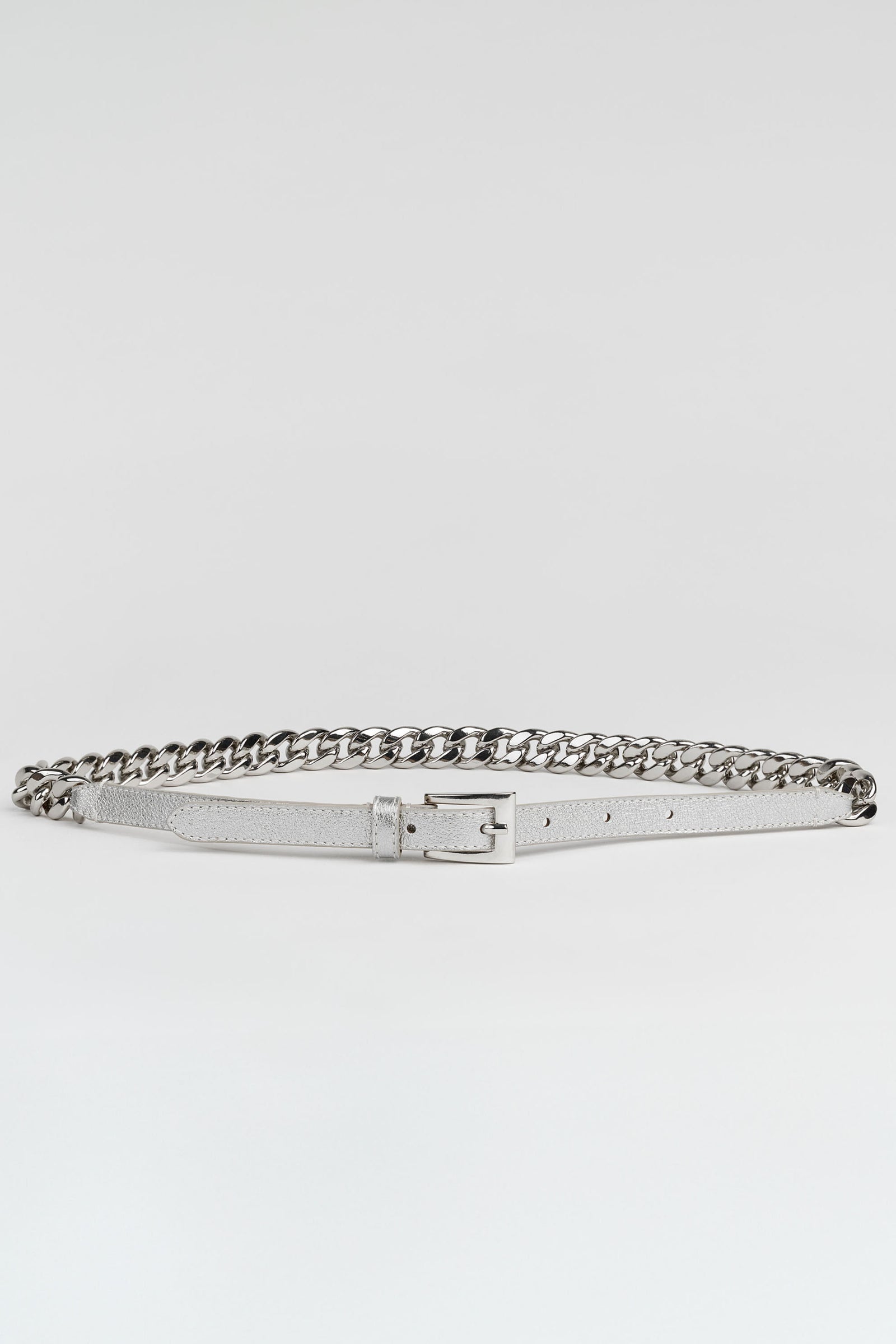 Silver chain link belt clearance