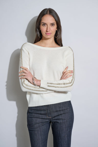 Embellished Merino Cashmere Sweater Image 3