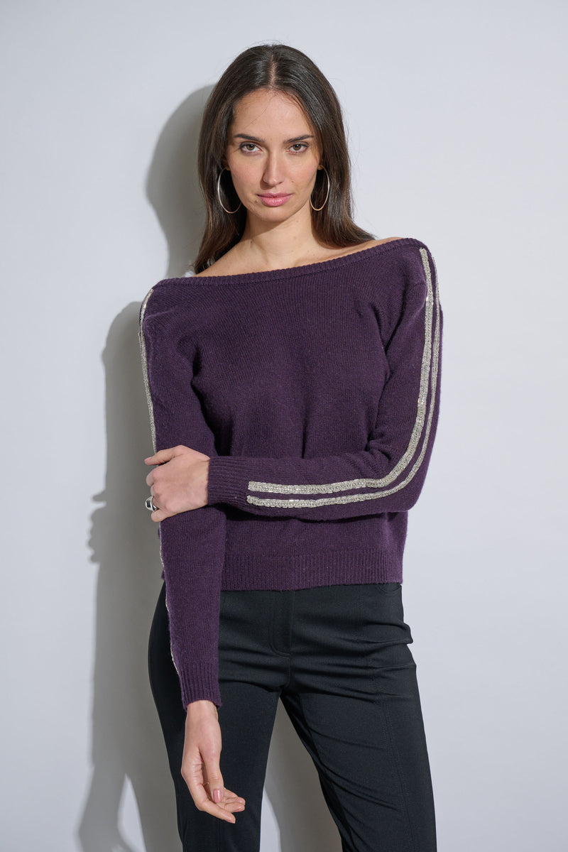 Embellished Merino Cashmere Sweater