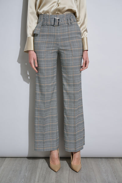 Plaid Belted Pant Image 1