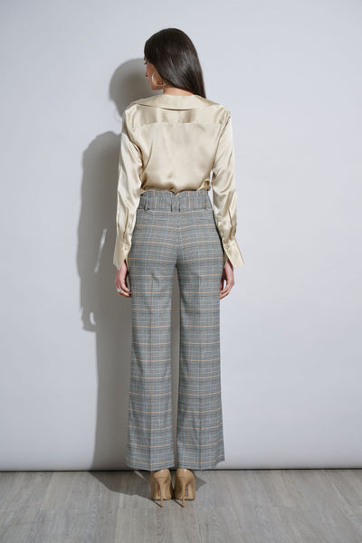 Plaid Belted Pant Image 5