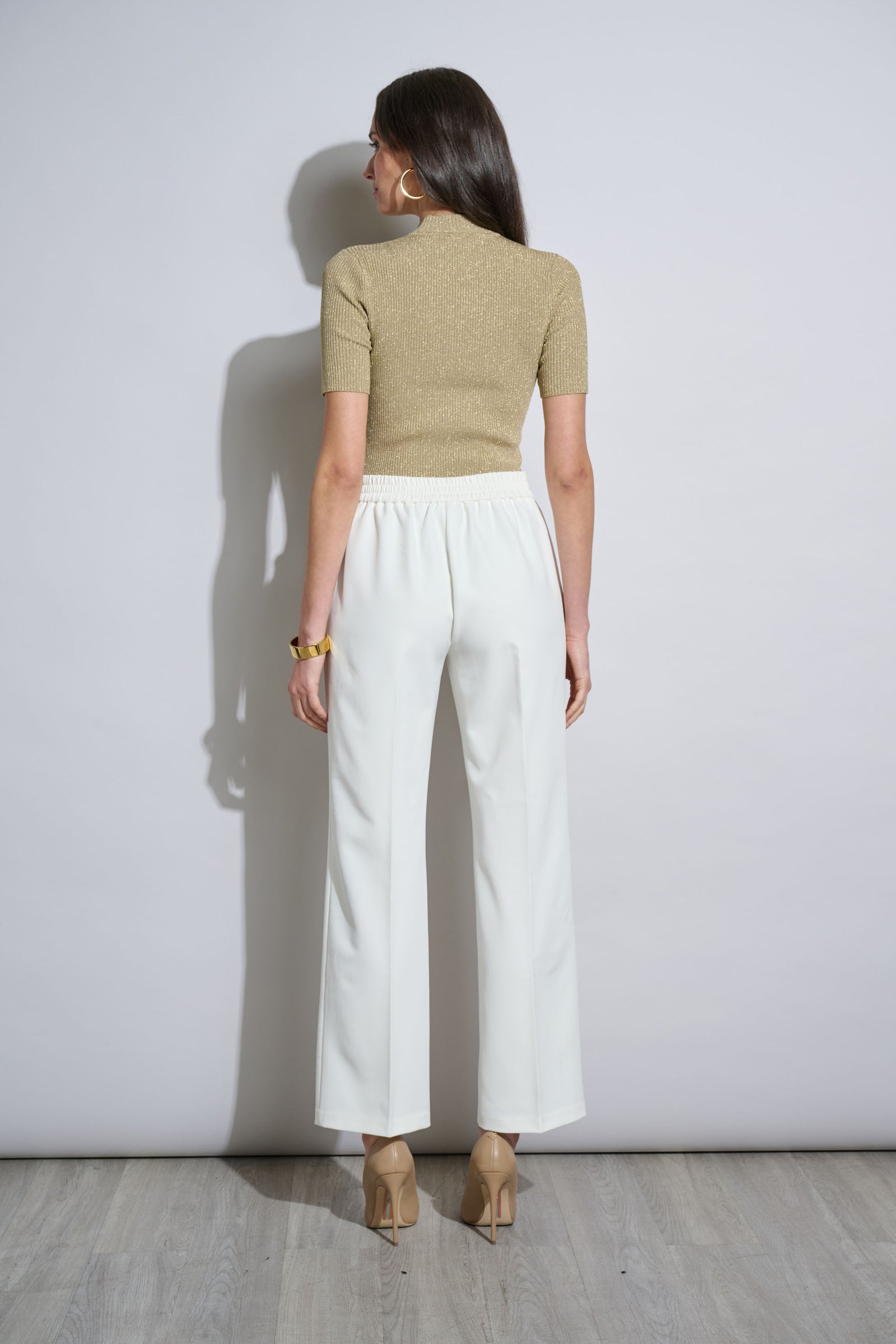 パンツ LUV IS TRUE MARIE STRING WIDE PANTSWHITE Wide Leg Self-Belt Pant – Elie Tahari