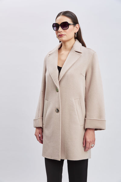 Tahari Double Face Wool Blend Two Button Coat Image 2