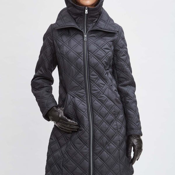 Tahari Quilted Puffer Coat Elie Tahari
