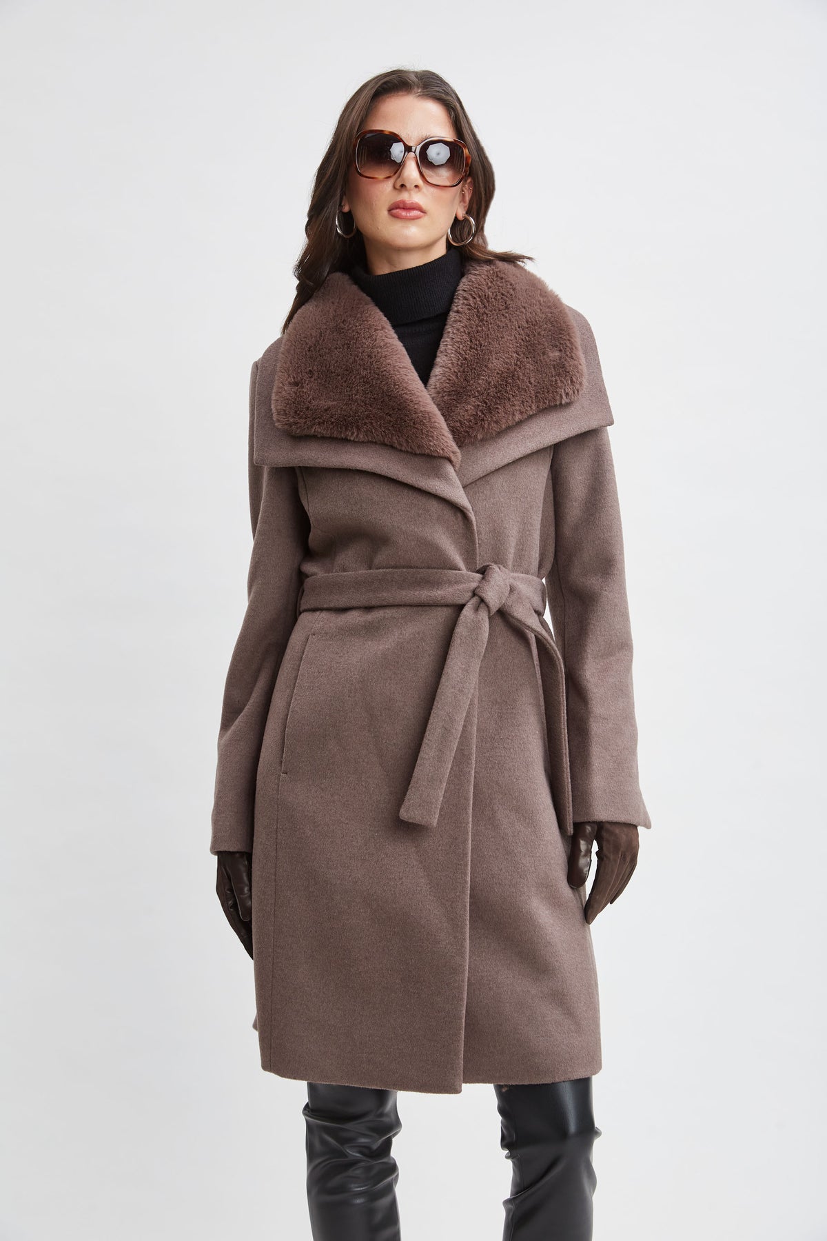 Tahari faux fur cape shop