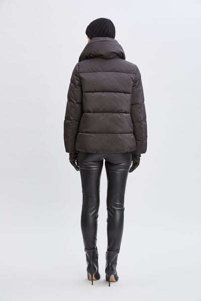 Tahari Asymmetric Short Puffer Coat Image 4
