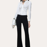 Anya Silk Charmeuse Ruched Shirt