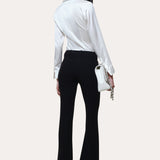 Anya Silk Charmeuse Ruched Shirt