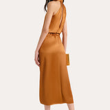 Josephine Draped Halter Dress