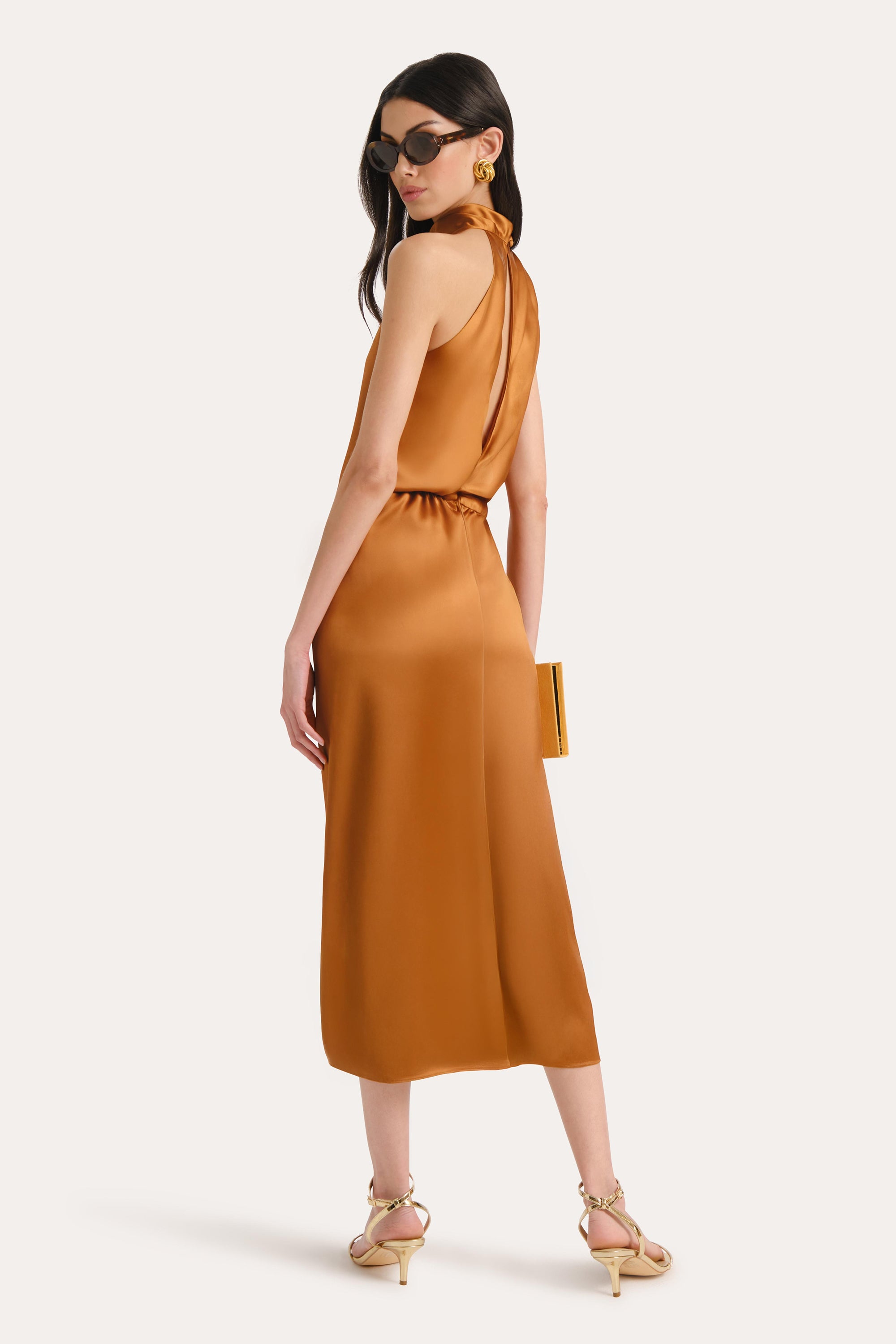 Josephine Draped Halter Dress