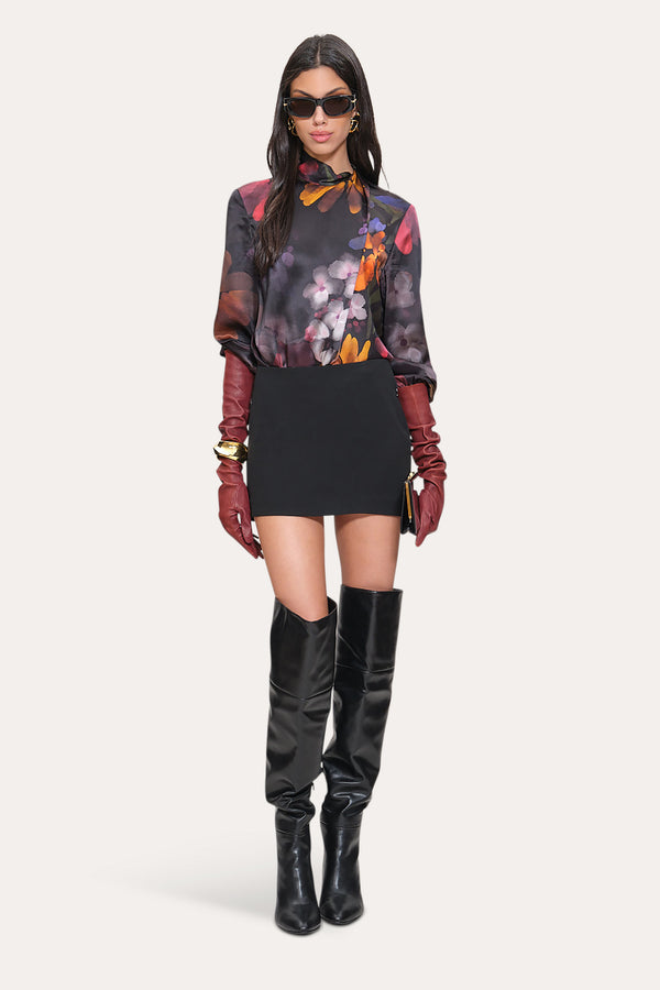Midnight Blossom Print Top