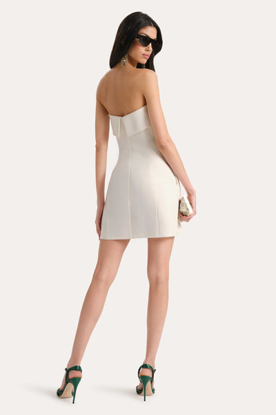 Lauren Linen Fold over Mini Dress