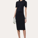 Skylar Milano Sculpt Cropped Polo