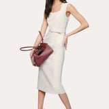 Margaret Belted Midi Dress