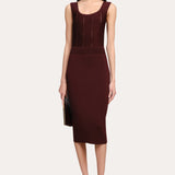 Sylvie Milano Pointelle Midi Dress