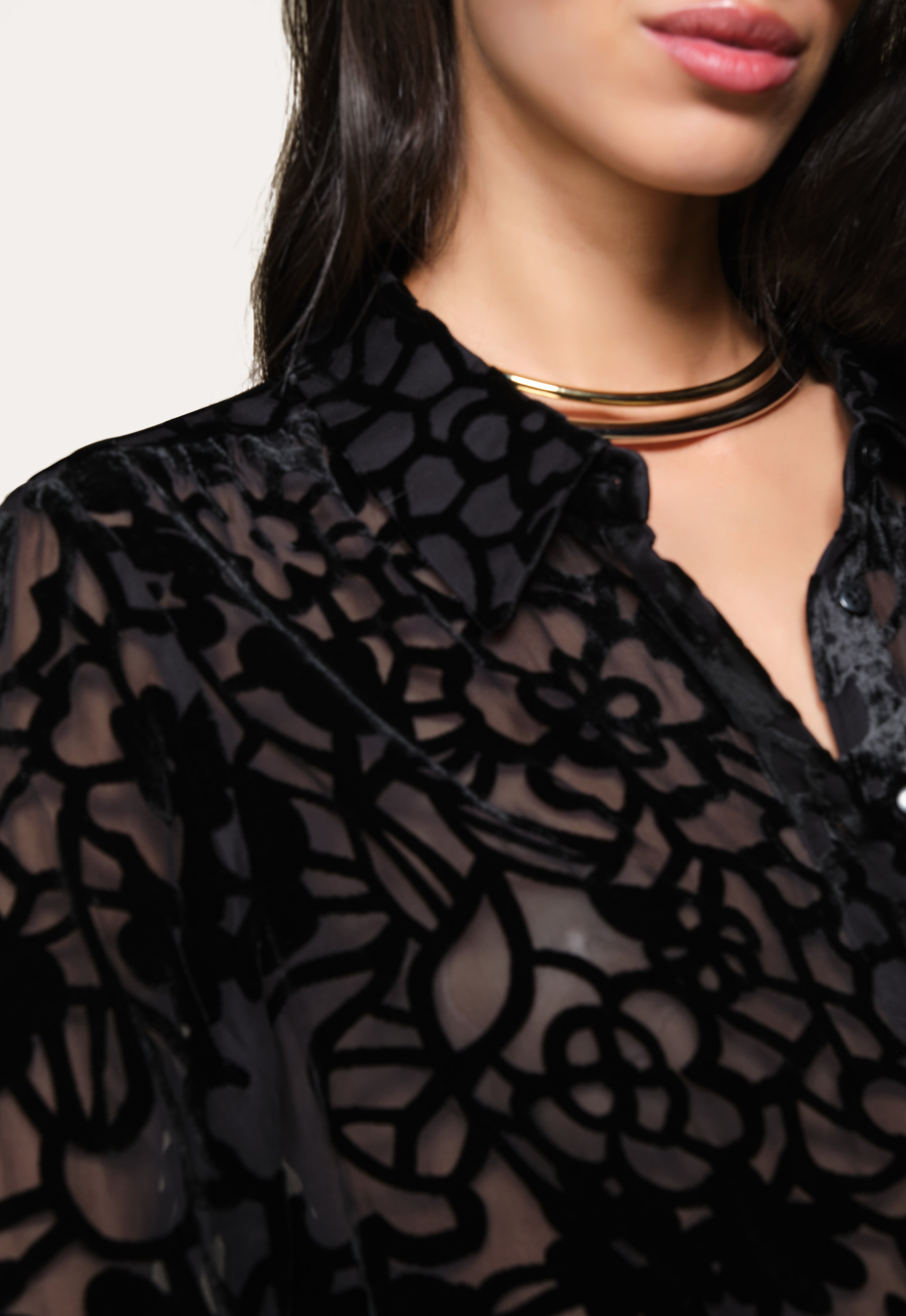 Silk Devoré Blouse