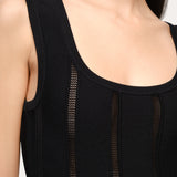 Sylvie Milano Pointelle Midi Dress