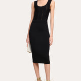 Sylvie Milano Pointelle Midi Dress