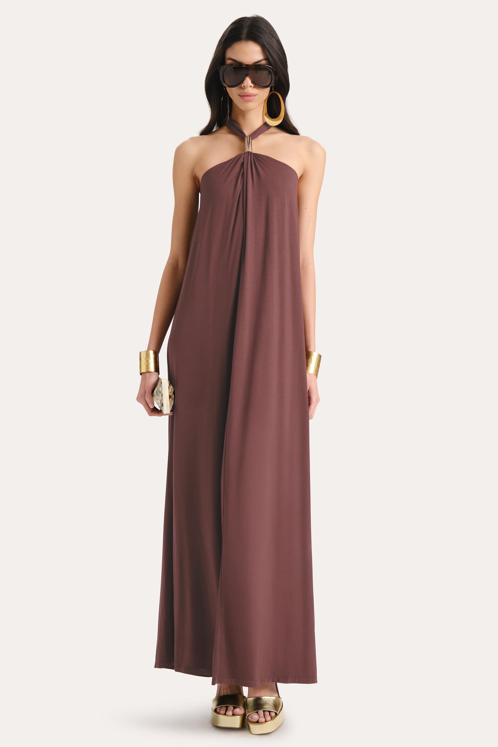 sachin and babi light blue dress Choosing the Perfect Jewelry for Your Halter Dress main image 0