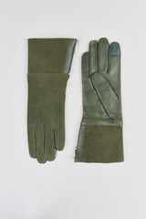 Suede Shearling Gloves