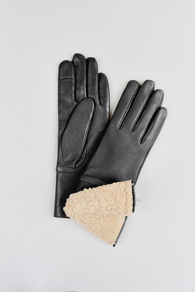 Leather Shearling Gloves