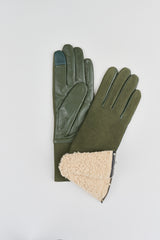 Suede Shearling Gloves