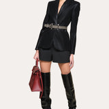 Crocodile Panel Blazer
