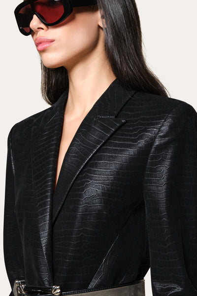 Crocodile Panel Blazer Image 4