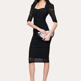 Ruched Mesh Dress