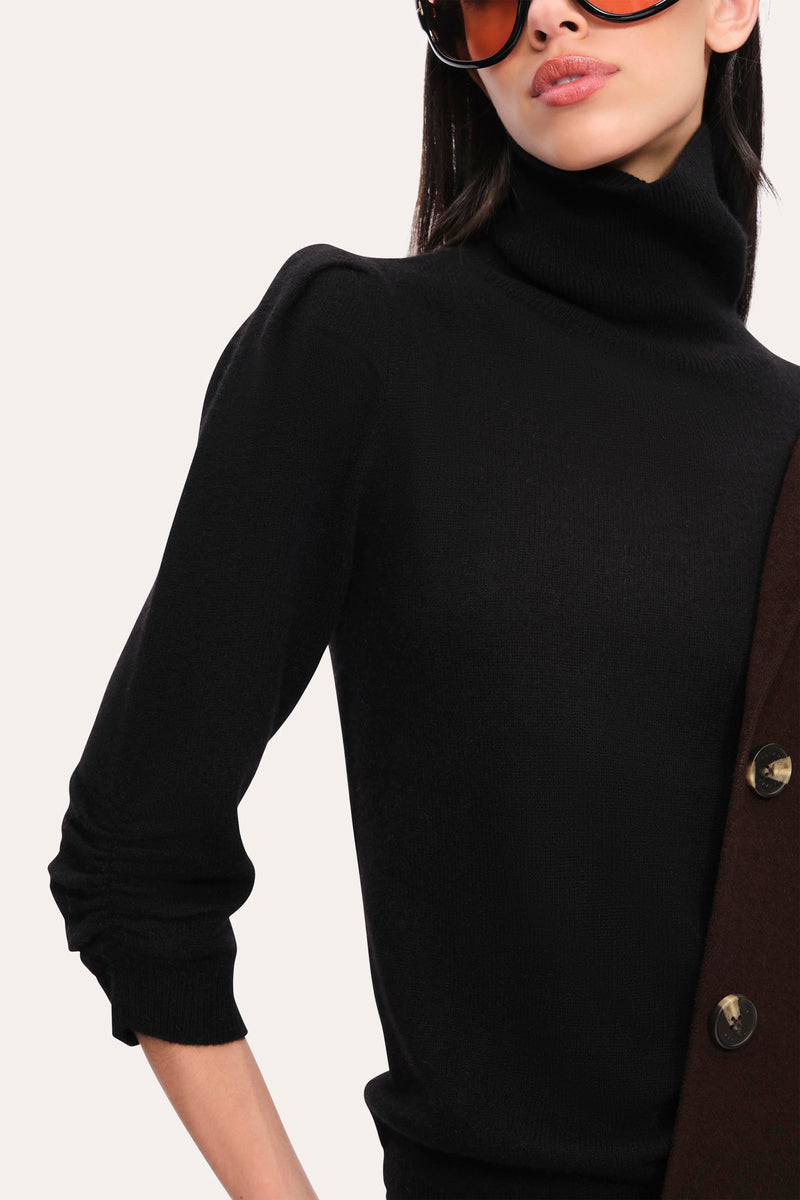 Pinched Cash-Wool Sweater