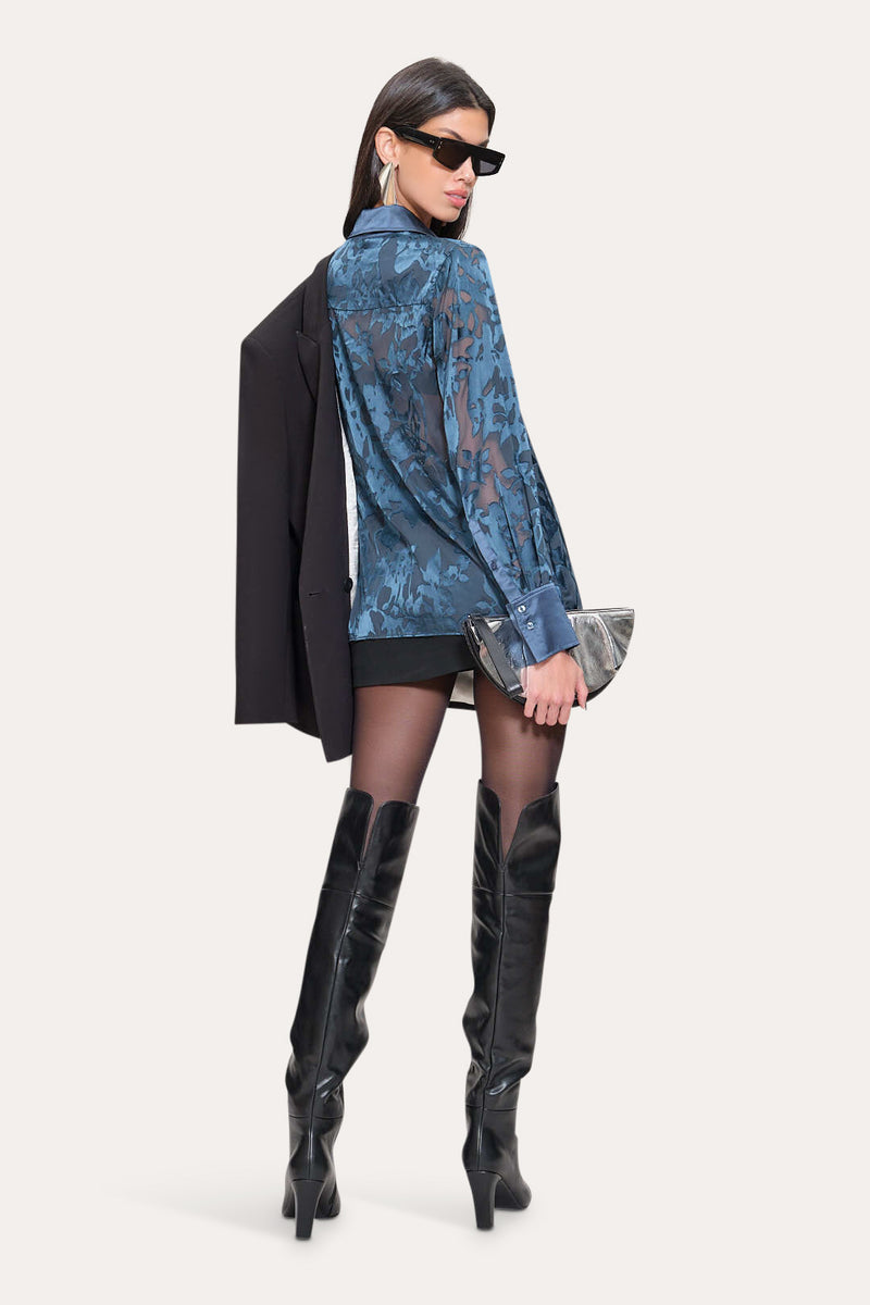 Satin Burnout Shirt