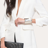 Ruched Sleeve Blazer