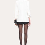Ruched Sleeve Blazer