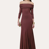 Olympia Off-Shoulder Flare Dress
